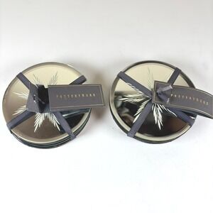 Pottery Barn Etched Snowflake Mirror Coasters Set of 8 Holiday Gift NWT w/ Flaws